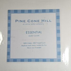 Pine Cone Hill Essential White Percale Duvet Cover – Full/Queen – NWT